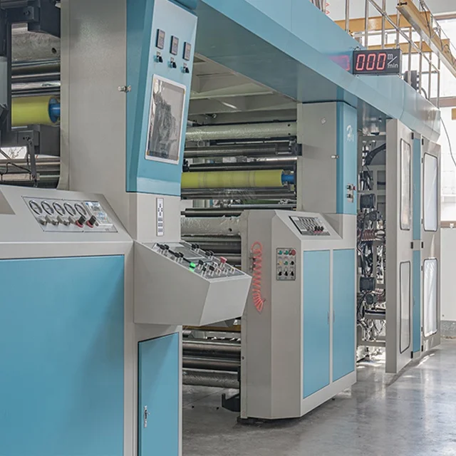 CI Type Central Drum PE Breathable Film Flexo Printing Machine PP PE films roll Flexo Press