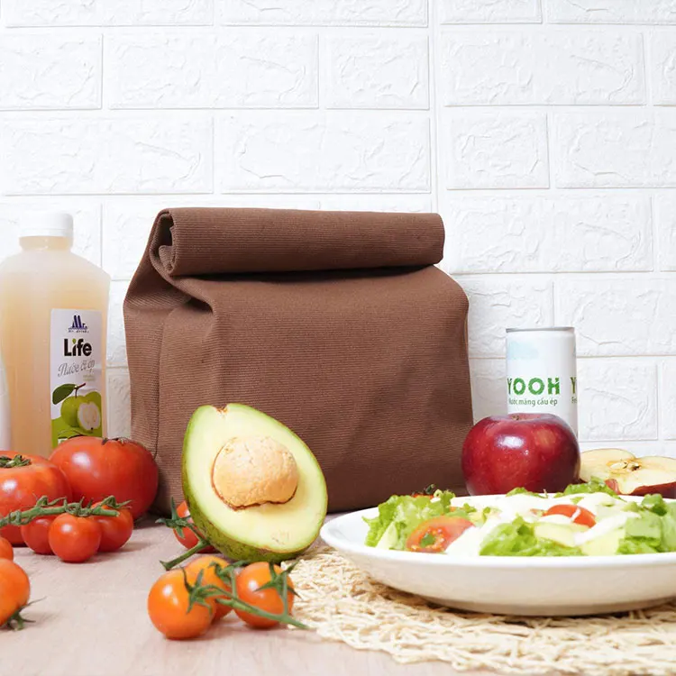 Modern Fashion Reusable Washable Canvas Lunch Bag For Men