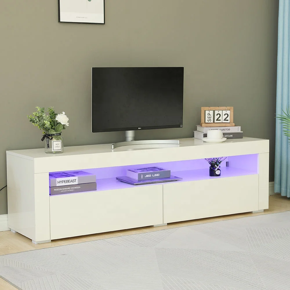 living room led light RGB industrial wall mounted design blanc modernes tv table