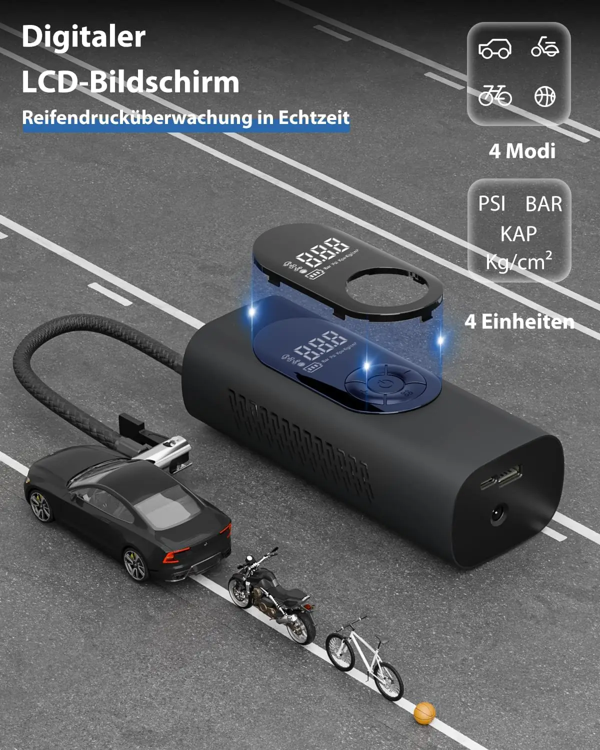 Wireless Portable Car Air Compressor 120W Tyre Digital Inflator 12V Auto Inflatable Pumps Electric Tire Inflators for car