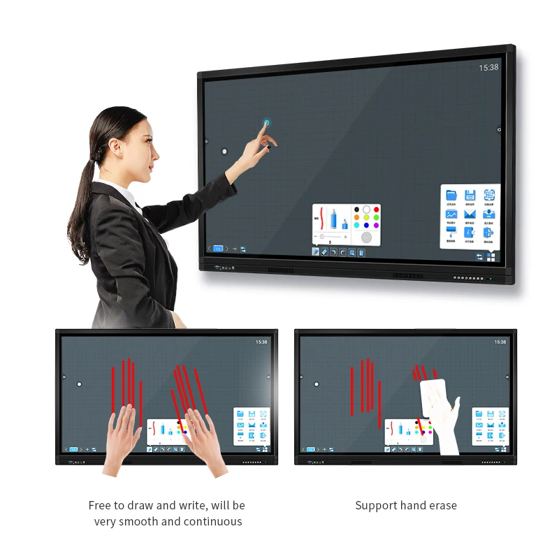 55 65 75 86 98 дюймов Wi-Fi ЖК-Смарт-цифровые платы android touchscreenmonitor со встроенной компьютерной