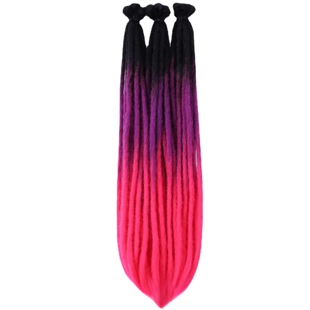 Hip-Hop Fashion Jamaica Reggae Dreadlocks Braiding Crochet Ombre Hair Caterpillar braid 55cm 7g