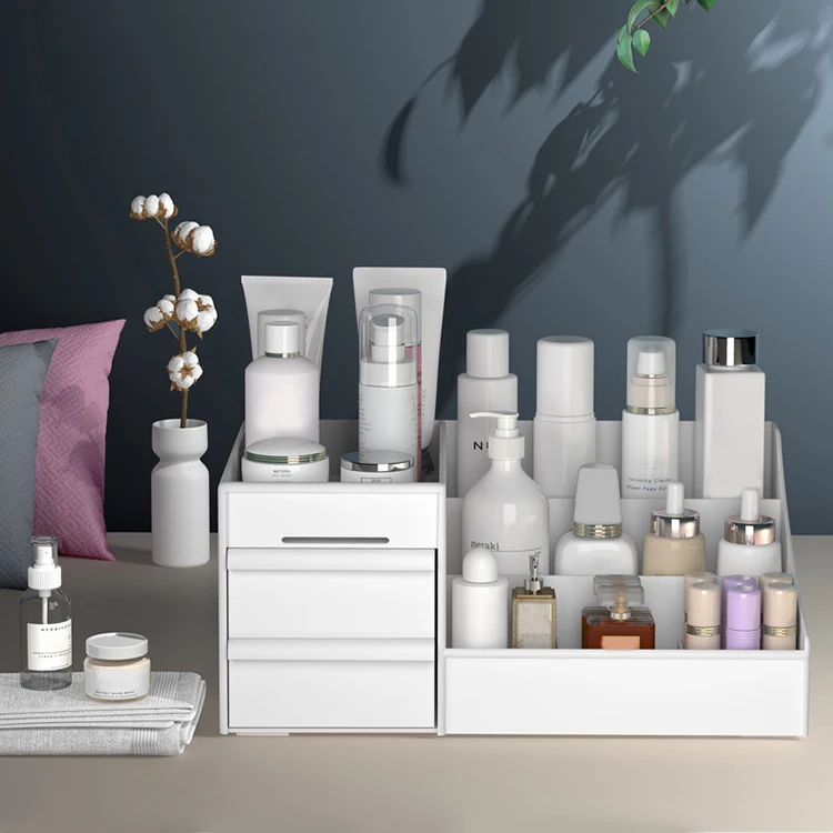 Hot Selling Women Makeup Organizer Beauty Makeup Box Makeup Organizer Vanity Holder Case Lipstick Cosmetic Storage Box