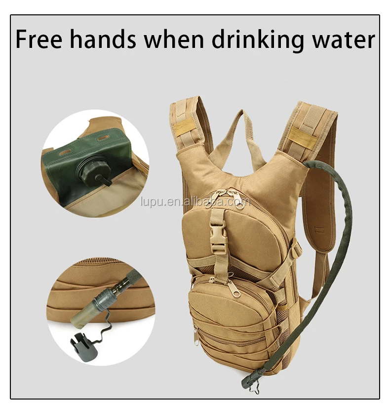 LUPU Custom Wholesale Best Selling Hydration Pack With Bladder Hydration Backpack for Tactical Hiking Cycling