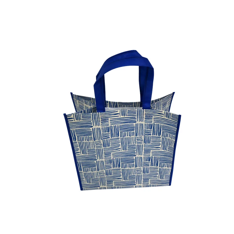 Рекламный логотип напечатанный Pp Non Woven тканевые рулоны сплетенные сумки для покупок нетканые сумки/