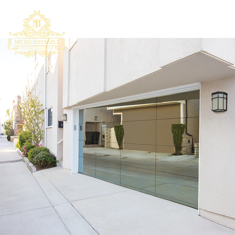 Professional Manufacture Aluminum Frameless Glass Overhead Automatic Sectional Garage Doors