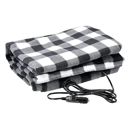Camping 12V Lattice Fleece Car Supplies Winter Hot Car Constant Temperature Heating Blanket Electric Heating Blanket for Travel