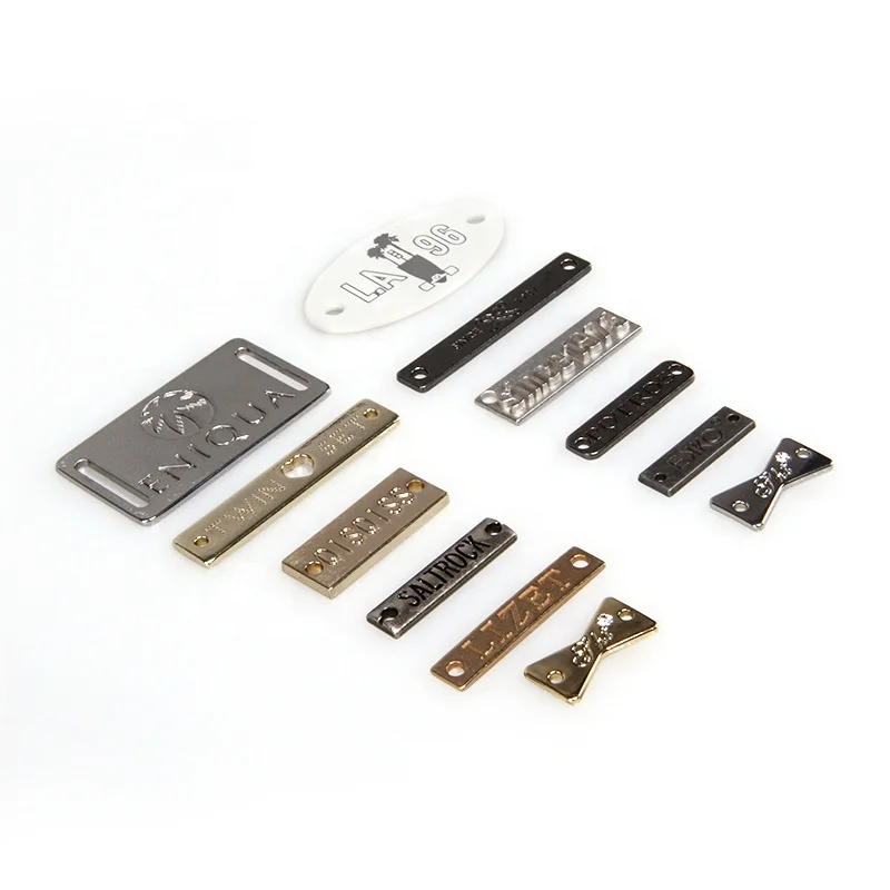 Label Leather Jeans Prong Metal Badge Pin Furniture L Barcode Abaya Logo