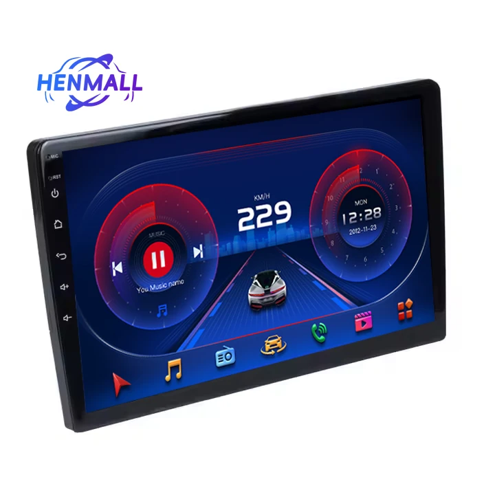 Henmall 9 дюймов HDMI головное устройство Универсальный 2Din 2.5D экран радио FM BT GPS навигационный плеер двойная записывающая камера автомобильный DVD-плеер