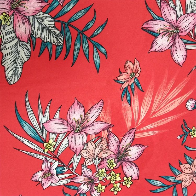 Быстрая доставка, Полиэстеровая шифоновая Футболка с принтом 75D * 75D, в наличии