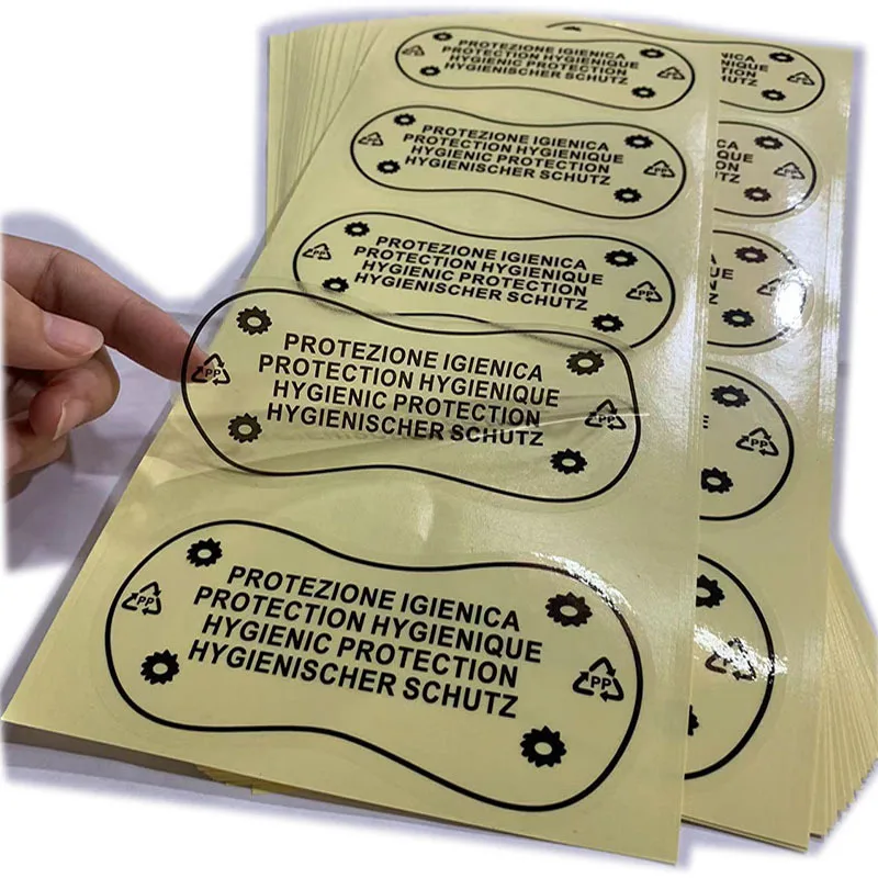 Label maker Try On Clear Swimwear Hygienic Stickers Transparent Vinyl Protective Hygienic Liners For  Bikini Fitting