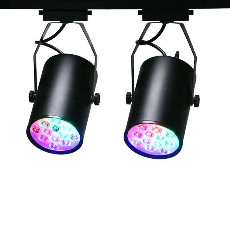 RGB цветной комнатный Точечный светильник COB с дистанционным управлением 30 Вт затемняющий Трековый для баров танцевальных залов вечеринок светодиодный