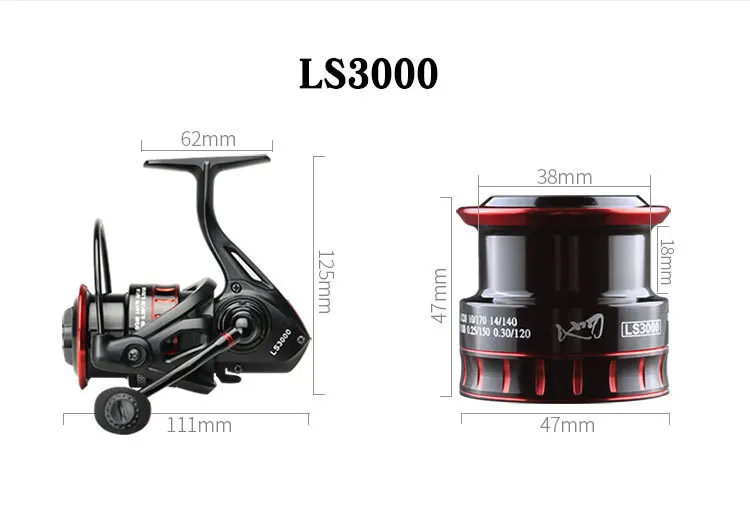 Fishing Line 5.0:1 Wheel Sea Fishing Rod All Metal Wire Cup Light Weight Spinning Fishing Reels