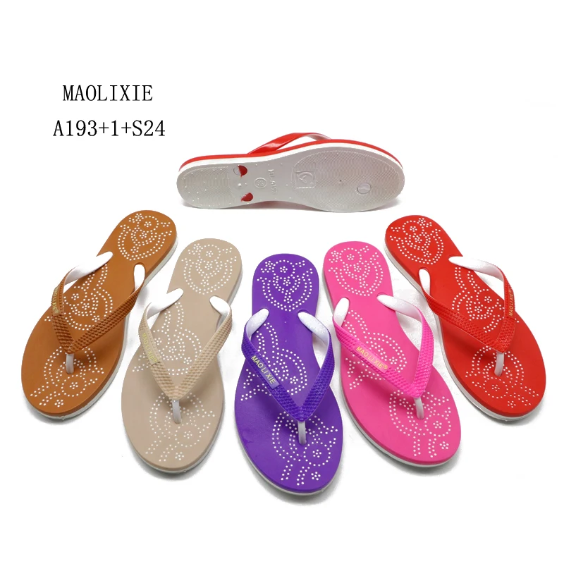 Wholesale sleeper beach flip flops ladies summer flat slippers wedding chappals for women