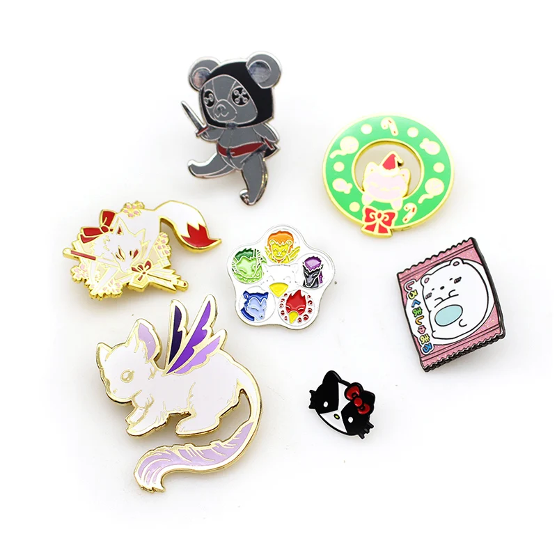 OEM ODM No Minimum Bulk Wholesale Manufacturers Design Cartoon Anime Soft Hard Metal Crafts Lapel Pins Custom Badges Enamel Pins