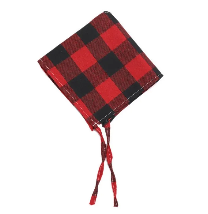 Wholesale Pet Washable Triangle Plaid Pet Bandanas Adjustable Custom Dog Scarf Bandana