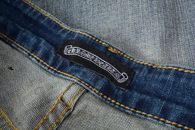 KX05 High street personality mens casual jeans cross embroidered plus size men jeans printed slim pants