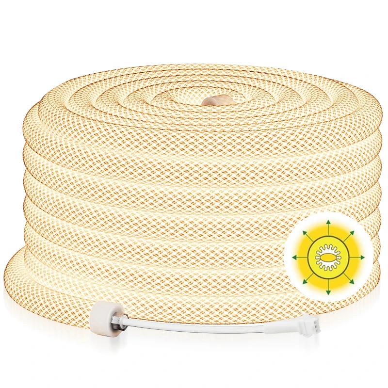 Round Flexible Silicone Strip Light 367 Degree Glowing IP65 Indoor LED Soft Neon Tube Tape Lamp DIY Minimalist Linear Lighting