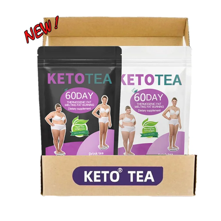 60-days  wholesale  Fast Burn Keto BHB Body Shaped Hot Selling Skinny Tetox Flat Tummy Tea