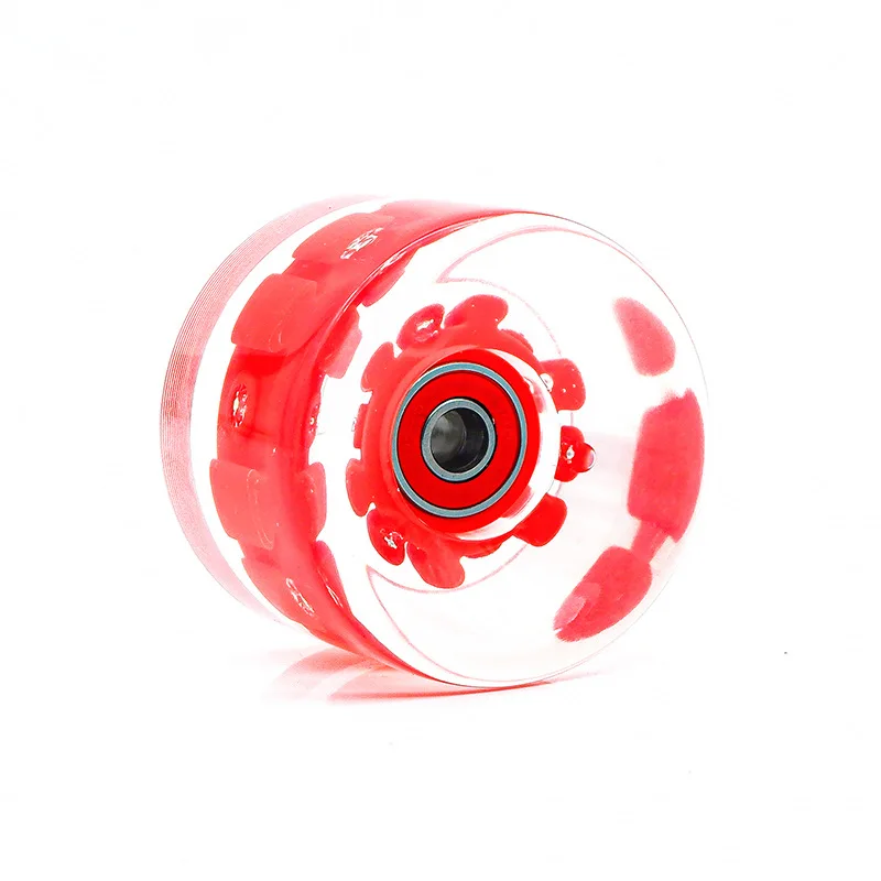 Land surfboard luminous wheel transparent PU color flash wheel skateboard vitality board long board high elastic wheel