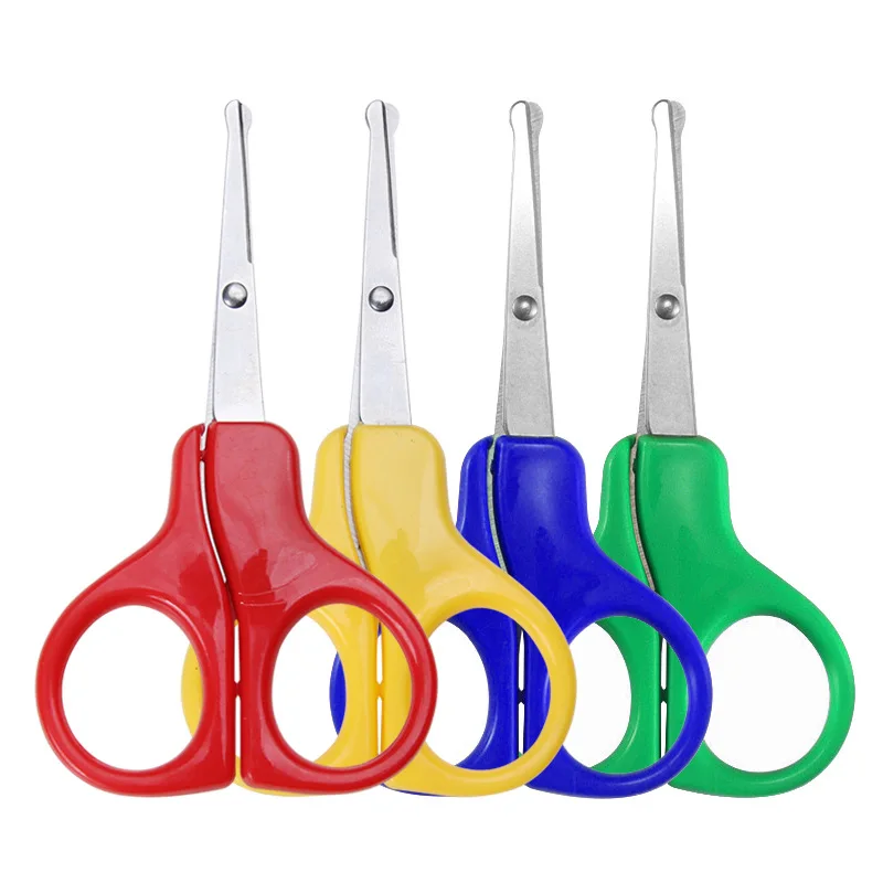 Blunt Tip Stainless Steel round Nose Hair & Nail Scissors for Babys Students Handmade Household Use