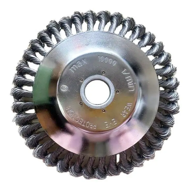Garden Tool Brush Cutter Head Lawn Mower Grass Trimmer Weeding Head Steel Wire Wheel Garden Weed Brush steel brush