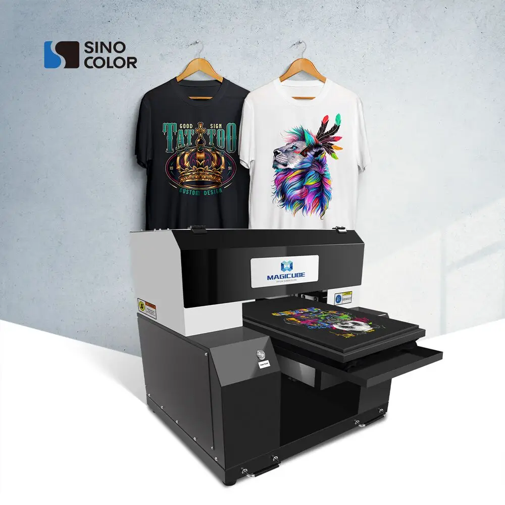 A3 A2 Size Desktop Flatbed Diy Cotton Fabric Textile Tshirt Shirt Direct Automatic Digital T-Shirt Printing Machine Dtg Printer