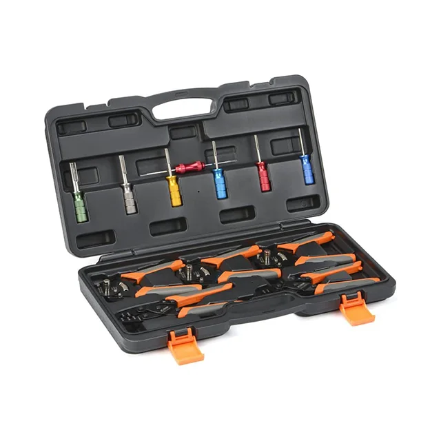 Hand Crimping Tool Crimper Pliers Kit With 1200 PCS Insulated Terminal Blocks Wire Ferrules Box