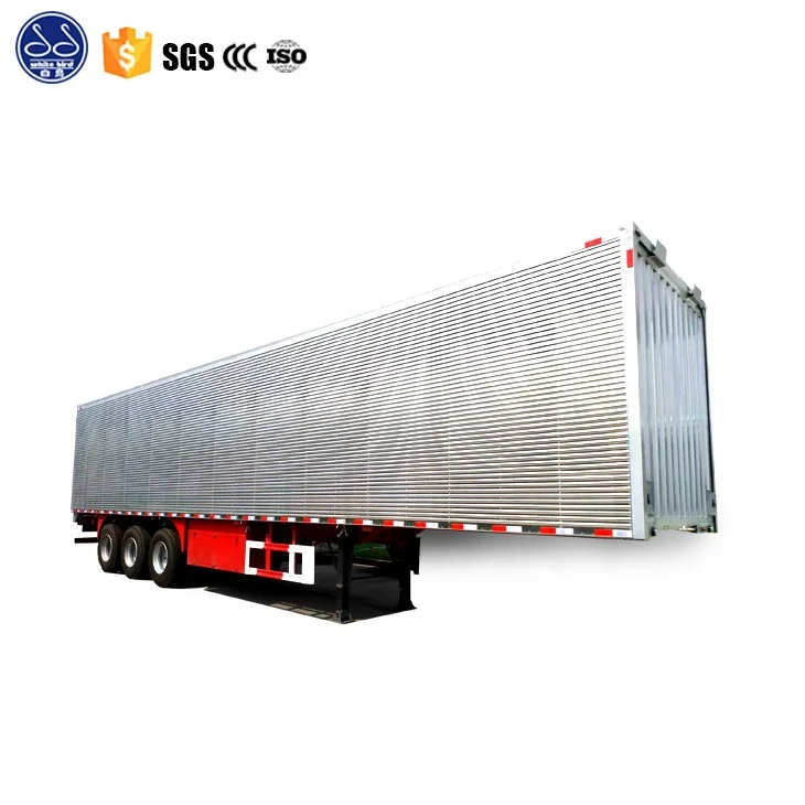 box structure curtain side semi trailer/cargo box van semi trailer