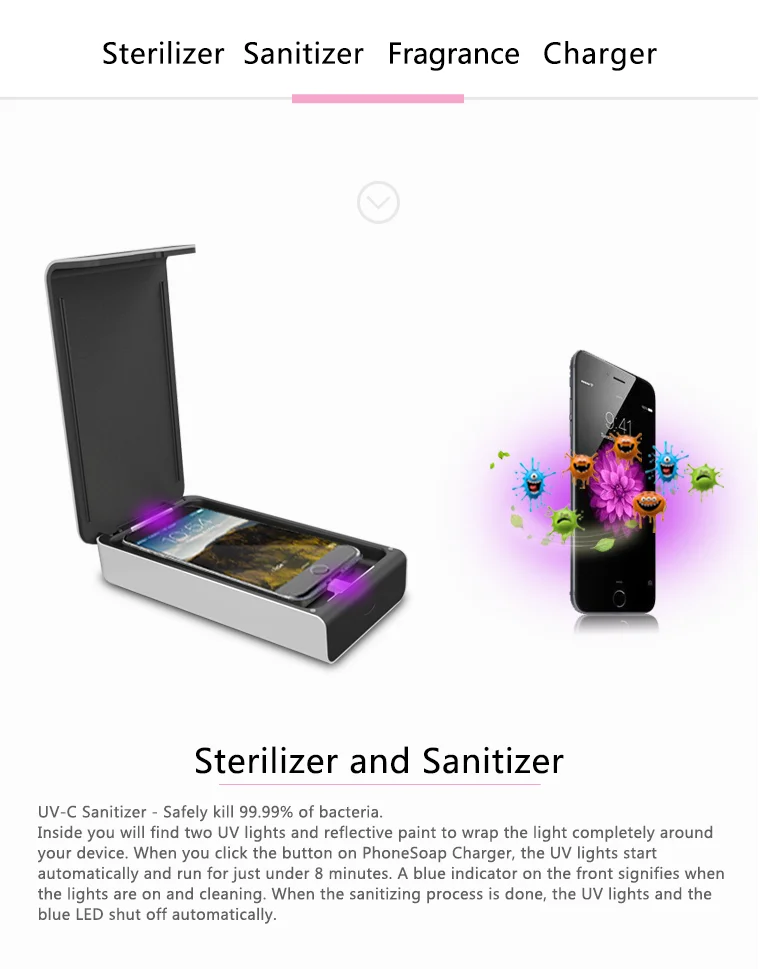 Automaticmultifunctional UVC light mobile phone sterilizer UVdisinfector