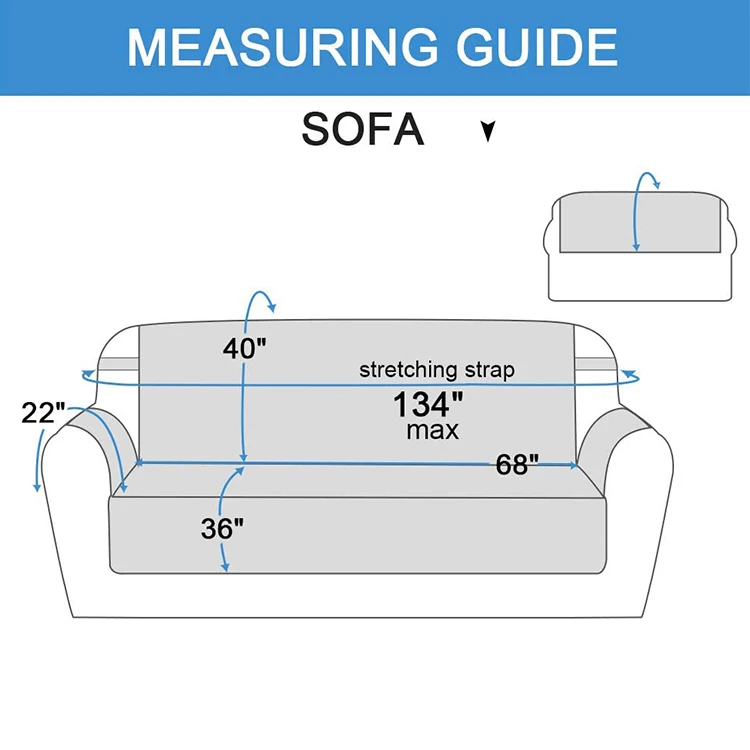 Custom reversible elastic strap sofa cover 3 cushion  couch cover for living room