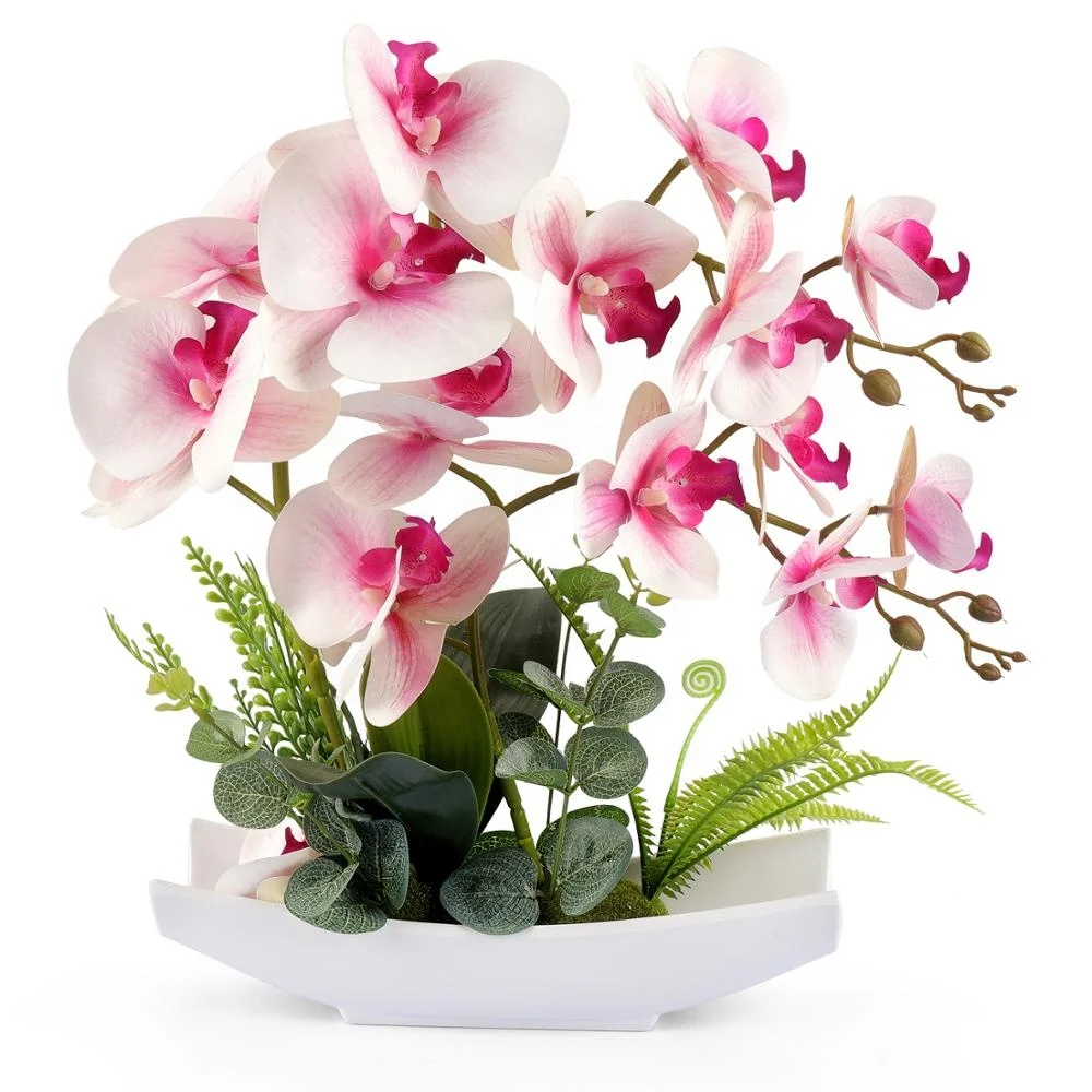 Factory hot sales wholesale artificial white orchid for decoration