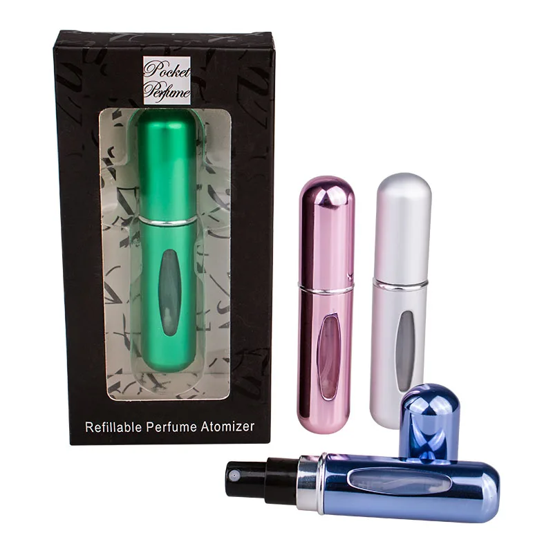 BinQi wholesale 2022 OEM Customize Design Black  Paper Packing Box For Refillable Perfume bottles