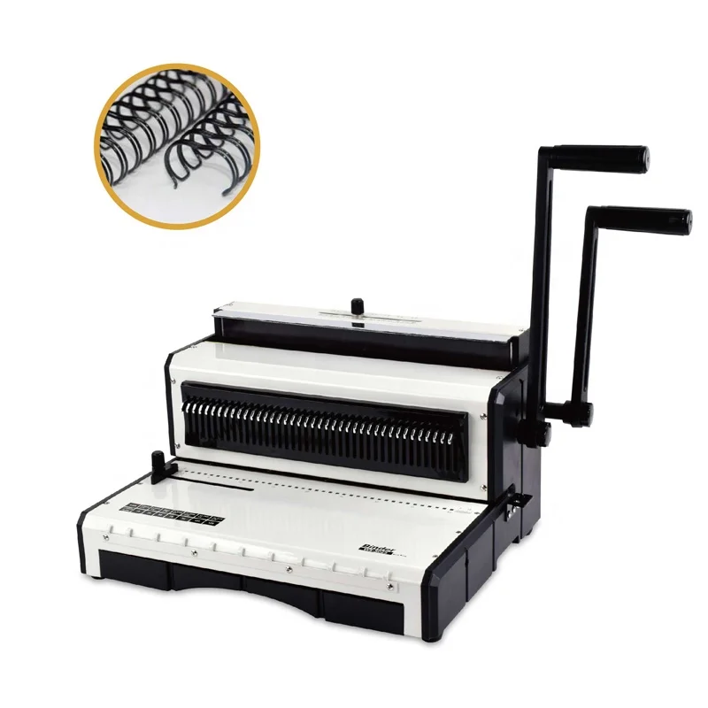 QK-930 Multi-functiol wire 3:1 punch & bind plastic spiral single or double wire coil comb binding machine for netbook