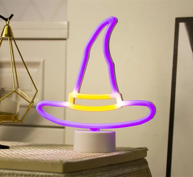 Marquee light LED Night light witch hat Halloween decoration table standing Halloween light