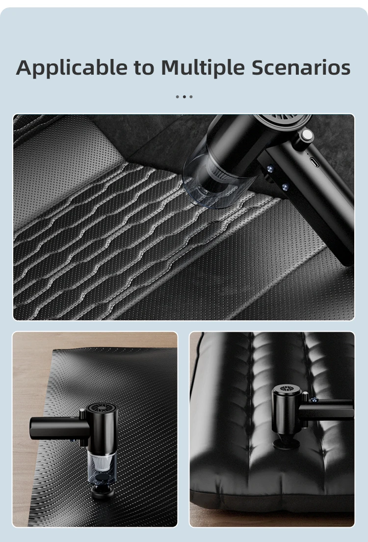 High Power 14000Pa Portable Handheld Vacuum Cleaner  Super Suction Car Cleaner  Air Duster& Blower 2 In 1