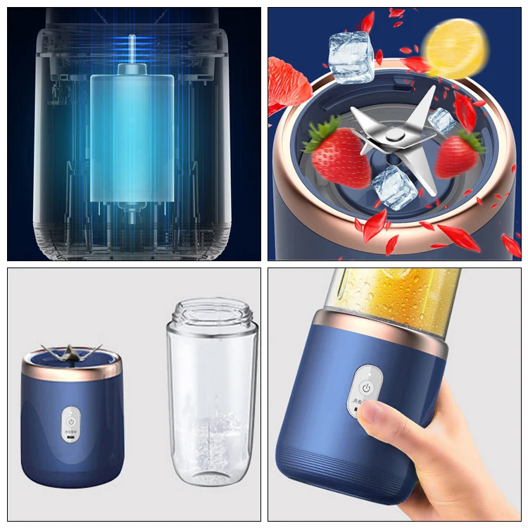 2024 Mini Juicer Blender Custom Logo USB Electric Portable Fruit Mixer Blender for Home