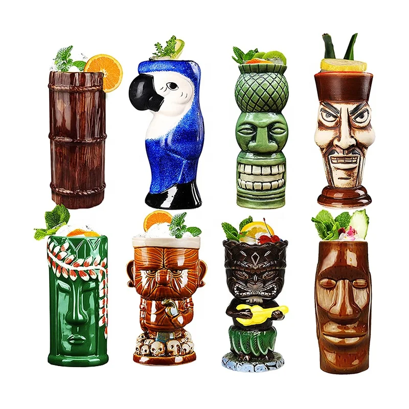 Уникальные забавные многостильные Гавайские бокалы Grand Tiki Коктейльные керамические кружки для пива и вечеринок