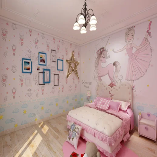 2022 новый дизайн красивые индивидуальные 3D Настенные обои для детей