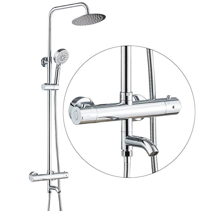 
New design bath thermostatic faucet Brass shower panel/shower set 