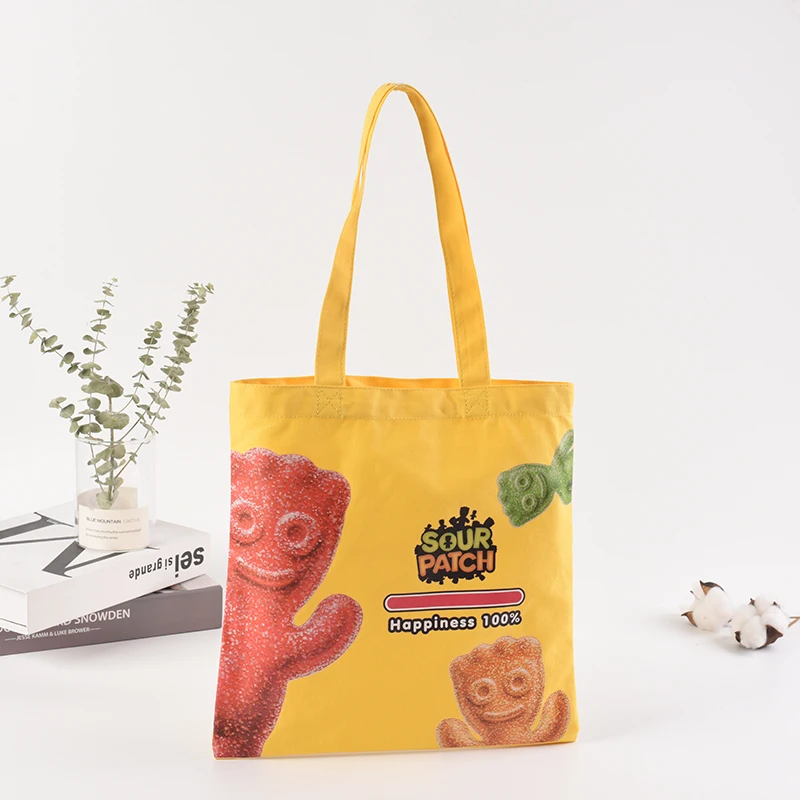 Factory Best Material Competitive Price Recycling Yellow Cotton handle Bag