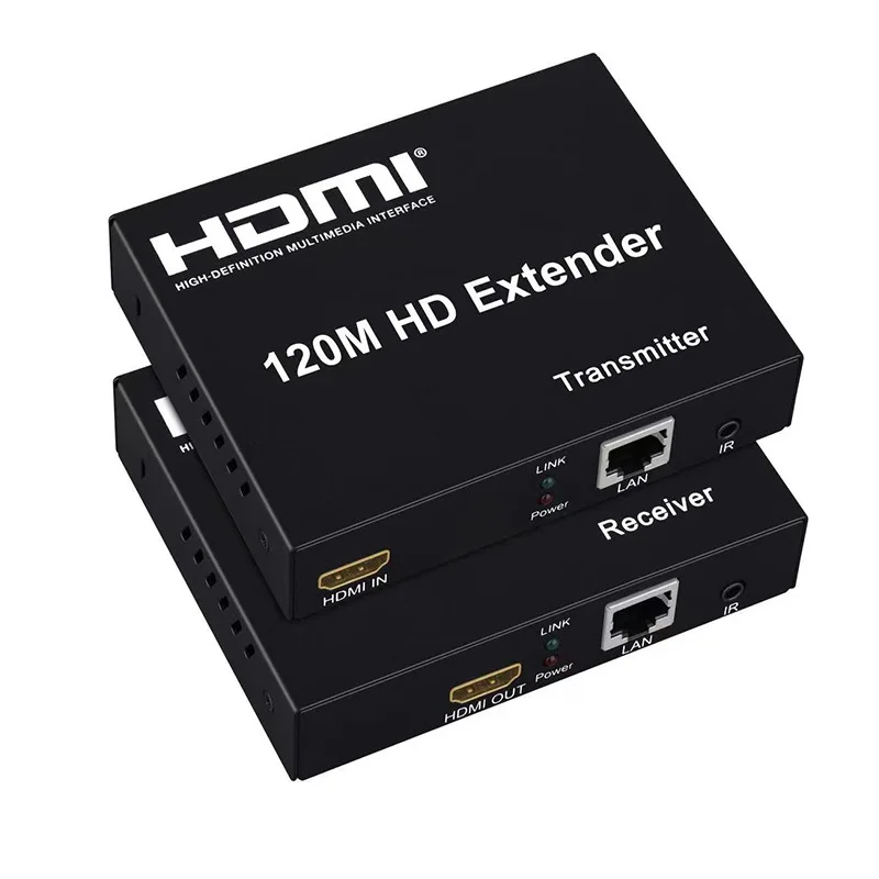 1080P HDMI Extender 120m Over Cat5e/6 RJ45 Ethernet Extend 120M Transmitter Receiver Video Audio Device
