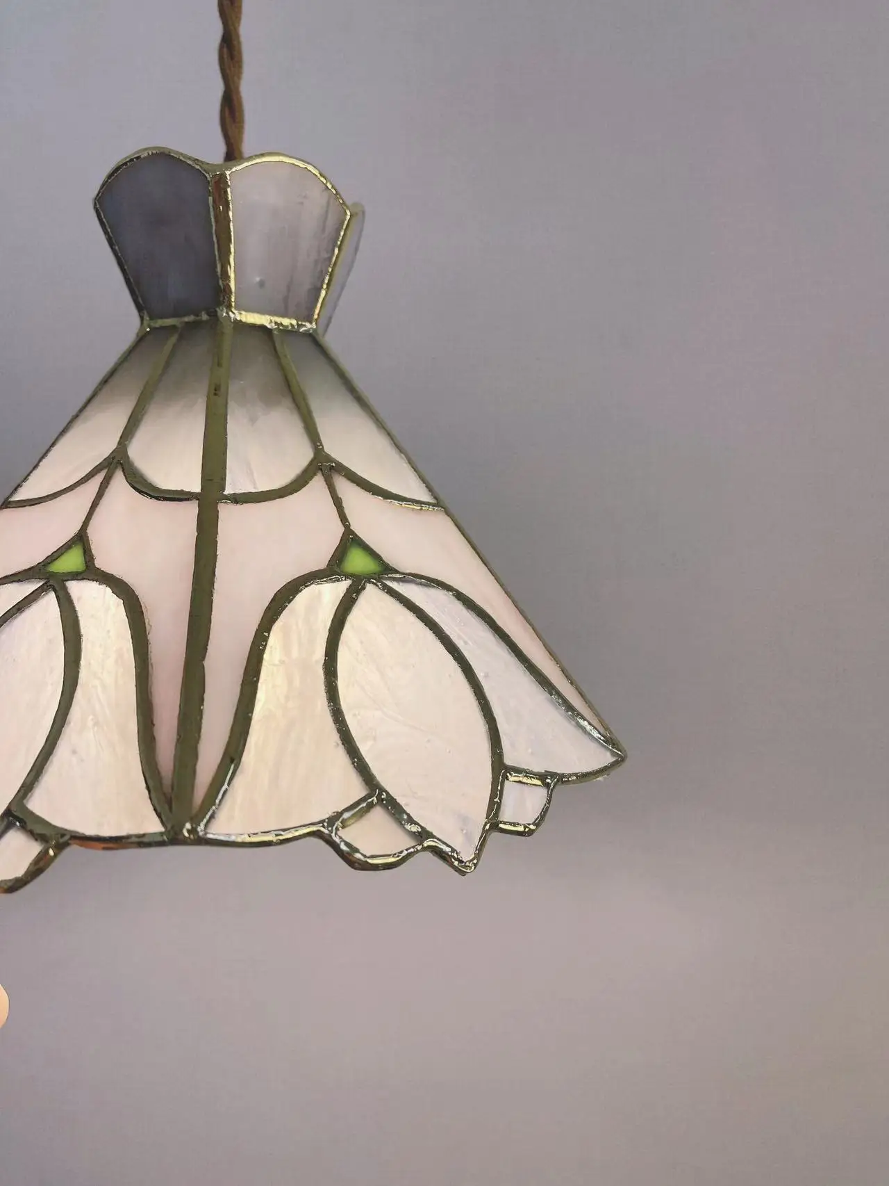 Wholesale French Medieval Handwork Elegant Glass Colored Glass Chandelier American Restaurant Bar Bedside Window Atmosphere