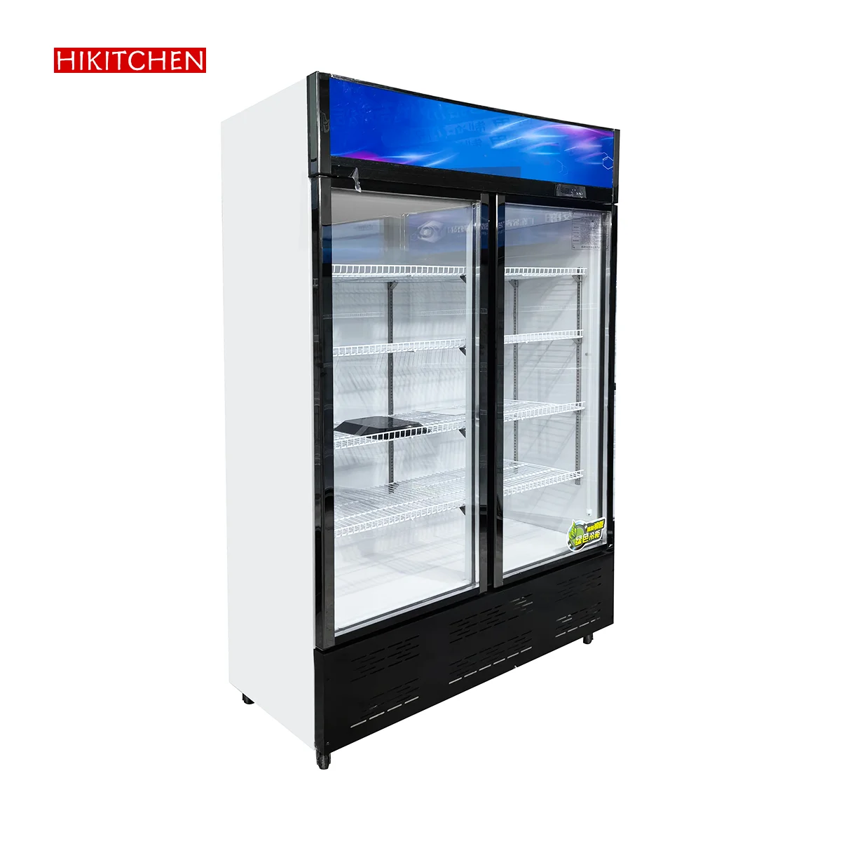 550 Liters 2 Door Titanium Beverage Display Cooler Commercial Display Visicooler Refrigerator Chiller