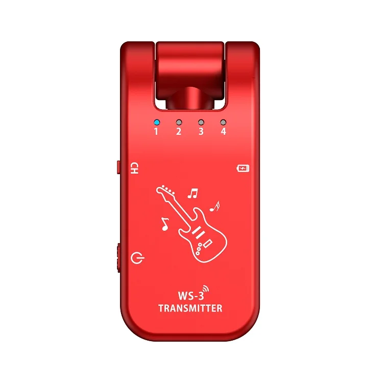 Red Ws-03 Professional Guitar Wireless System Guitar Transmitter And Receiver
