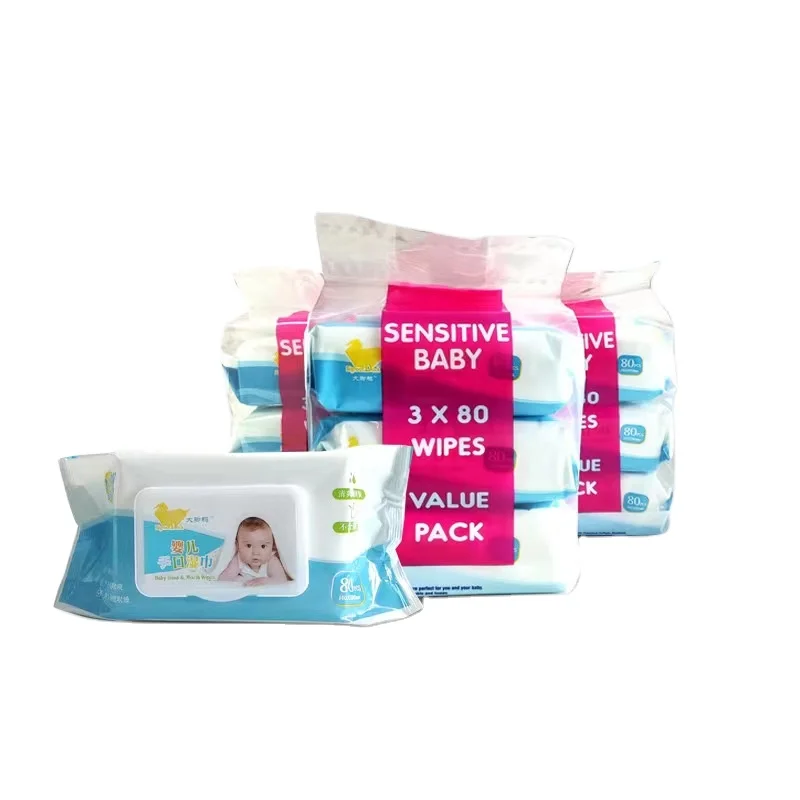 Disposable biodegradable material spunlace water wet wipe wholesale