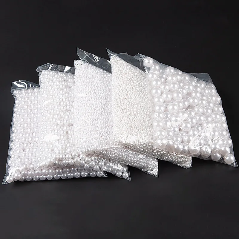 Factory Outlet Multicolor 3mm 4mm 5mm 6mm 7mm 8mm 10mm 12mm 14mm 16mm 18mm 20mm Abs Pearl Loose Plastic Beads