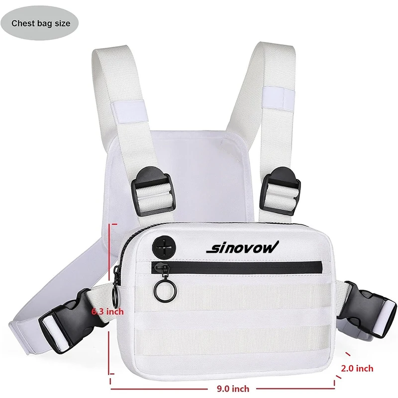Custom Tactical Outdoor Sports Utility Chest Bag Lightweight Oxford Running Chest Pack Vest For Men