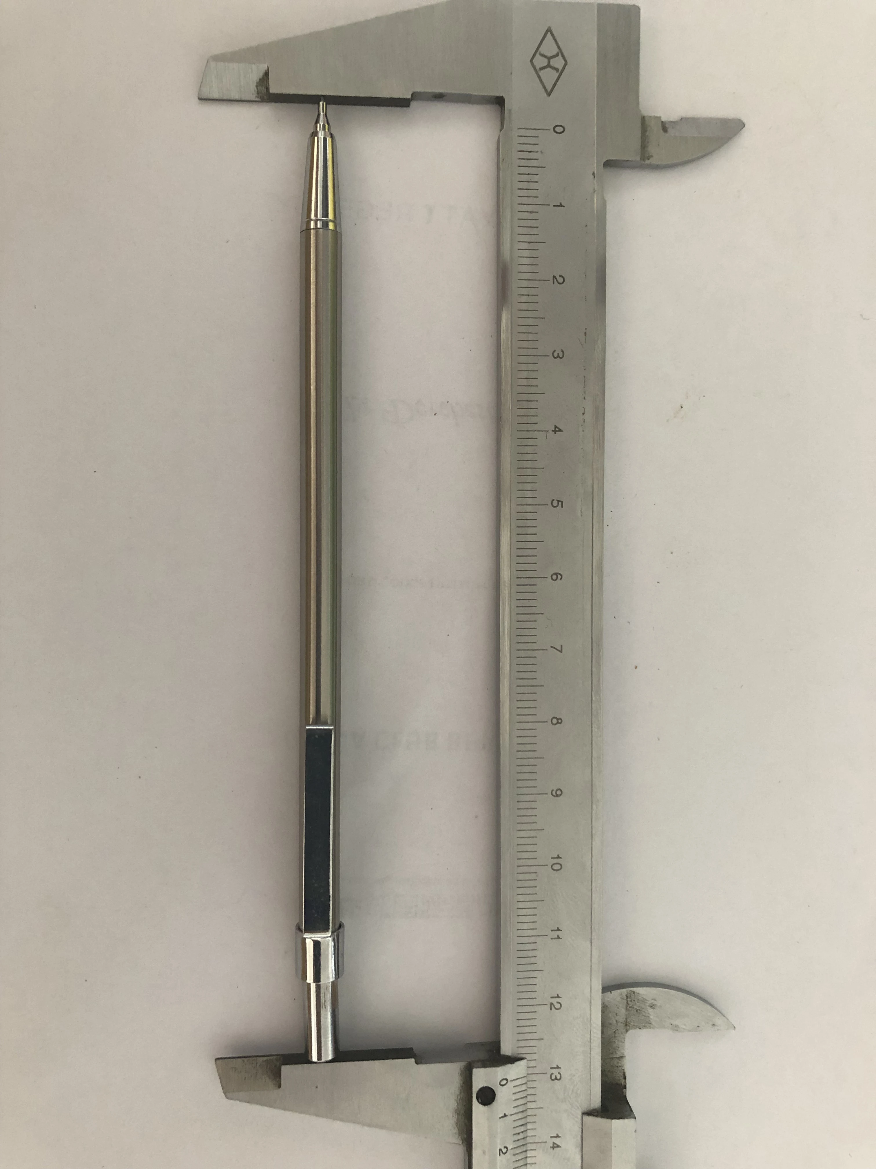 mini silver stainless steel metal mechanical pencil 0.5mm with laser logo on clip