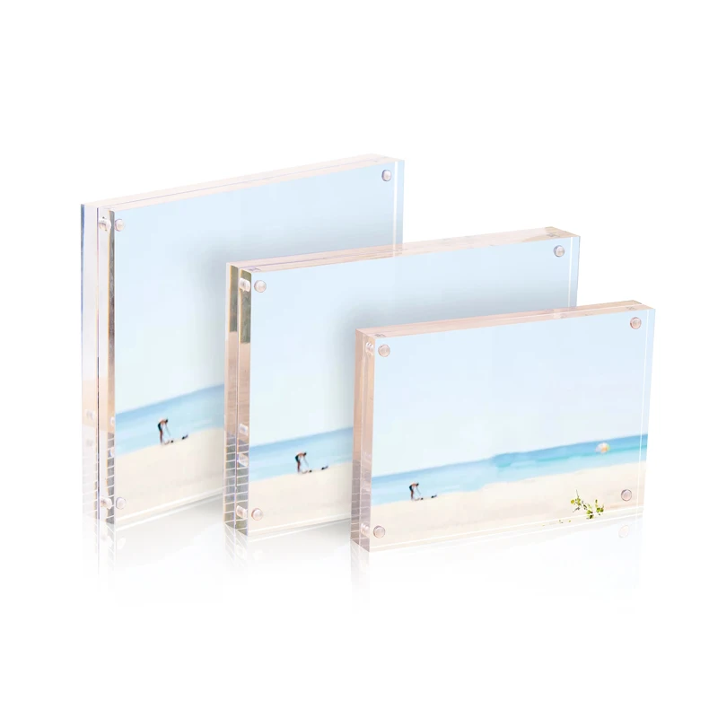 Manufacturer Professional Custom Magnetic floating acrylic frame Clear Acrylic Photo Frame acrylic frame